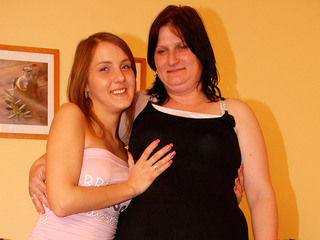 Naughty old and young lesbians have fun