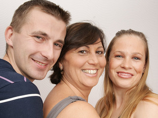 Horny housewife and hot MILF in threesome