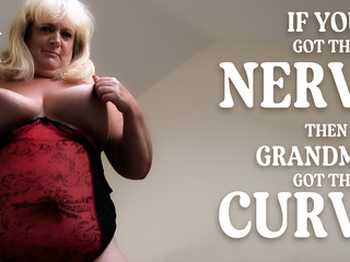 British, curvy grandma Nicola Hotwife loves to masturbate at home in bed when she's alone